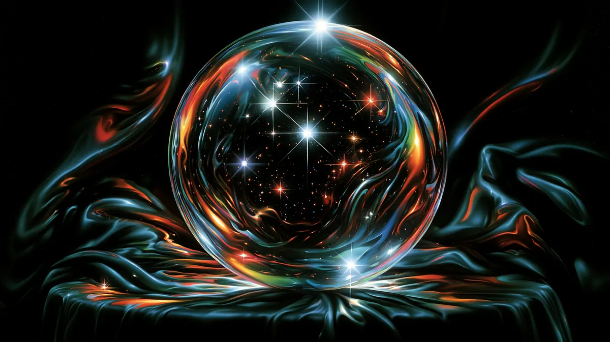 Crystal ball full of stars